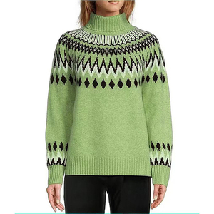 <b>Mock</b> <b>Neck</b> Sweater Women's New Style Fashion Casual Color Block Slim Fit Figure-Flattering Pullover <b>Top</b> Inner Wear Knit Sweater - Product Image 3