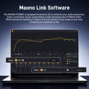 <span class=keywords><strong>Microfono</strong></span> Dinamico USB XLR PD300X 192kHz 24bit Cardioide in Metallo da Tavolo con Riduzione del Rumore per Registrazione <span class=keywords><strong>Audio</strong></span> Domestico - Product Image 4