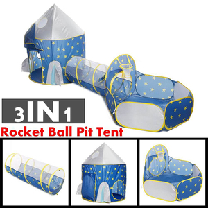 Tente de jeu pour enfants Star Playhouse 3 pièces, tunnel et piscine à balles avec panier de <span class=keywords><strong>basket</strong></span>-ball, jouets pour garçons, filles, bébés, tout-petits, jouets d'extérieur - Product Image 5