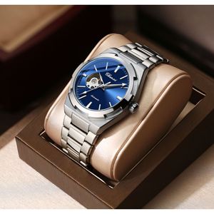 8856 Men's Luxury Sports Mechanical Watch Stainless Steel with Hollow Design <b>Automatic</b> Butterfly Buckle Waterproof <b>Wristwatch</b> - Product Image 6