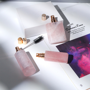 Flacon pulvérisateur de parfum en Quartz Rose naturel, luxe Unique, 5ml - Product Image 2
