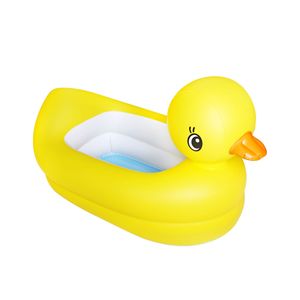 Inflable pequeño pato amarillo fila flotante cama engrosada PVC lavabo de agua de juguete para piscinas y natación para niños - Product Image 6