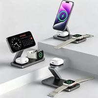 Chargeur sans fil rapide pliable 3-en-1 magnétique Qi2.2 25W, support de téléphone de bureau - Offre Spéciale