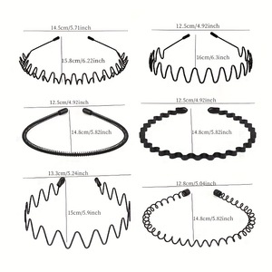 Custom Unisex Metal <strong>Wavy</strong> Elastic Simple Hair Hoop Non Slip Outdoor Sports <strong>Headbands</strong> - Product Image 3