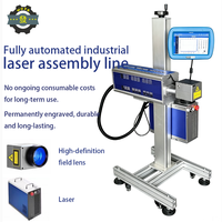 Machine de marquage laser automatique pour lignes de production en usine, capable de marquer des dates, des logos et des codes QR, machine de marquage laser CO2
