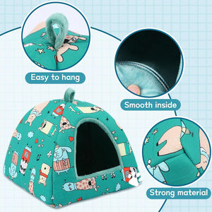 Outdoor Eco-friendly Guinea Pig Beds with Print Pattern for Long-Haired Rabbits Hamsters Small Rodents-Washable <b>Pet</b> Nest - Product Image 1