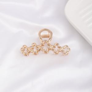 ZOYU热卖不规则花三叶草环保金属批发发爪夹简单11厘米大发爪日常 - Product Image 4