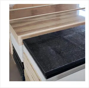 3600 2400 wooden grain melamine hpl faced MDF board hpl compact laminate countertop hpl kitchen black