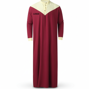 Thobe marocain premium teint moutarde personnalisé brodé pour hommes vêtements islamiques arabe jubbah Pakistan jalabiya thobe pour hommes - Product Image 1