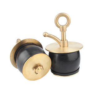 MARINE Brass Scupper Plugs Deck Drain Plug With Hole Neoprene Seal Rubber Tube 85-110mm Ship <b>Yacht</b> Boat Hardware Brass Drain Plu - Product Image 1