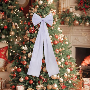 Rubans en polyester personnalisés écologiques <span class=keywords><strong>de</strong></span> 80*180 cm, grands rubans en forme <span class=keywords><strong>de</strong></span> papillon <span class=keywords><strong>pour</strong></span> la décoration <span class=keywords><strong>de</strong></span> l'arbre <span class=keywords><strong>de</strong></span> Noël - Product Image 5