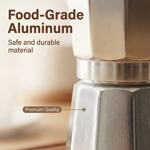 <span class=keywords><strong>Cafetière</strong></span> Moka <span class=keywords><strong>italienne</strong></span> professionnelle en aluminium durable, fond épais, résistante à la chaleur, choix des baristas - Product Image 5