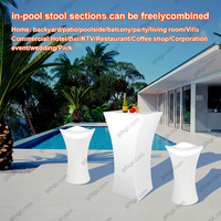 Tabouret de luxe flottant et étanche pour piscine, table et tabouret de cocktail pour fêtes