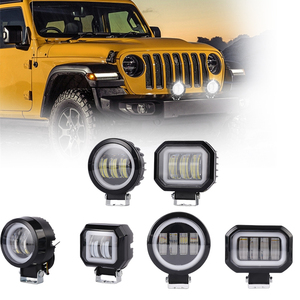 Faro LED Cuadrado de 4 Pulgadas y 40W con Anillo Halo, Proyector <span class=keywords><strong>Bi</strong></span>-LED, Luz de Conducción, Nuevos Accesorios de Lámparas para Auto, Luz de Trabajo para Vehículo - Product Image 2