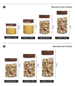 Stoples Kosong Grosir Kaca Berbentuk Bulat Penyimpan Makanan Kaca Toples Kue Kering - Product Image 2