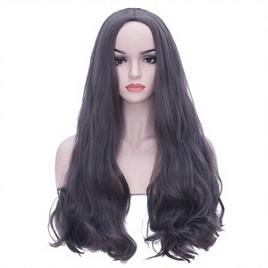 Peluca de Estilo Europeo Americano para Mujer, con Parte Lateral, Cabello Largo Rizado, Ondas Grandes, Fibra Capilar que Simula el Cuero Cabelludo, Estilo <span class=keywords><strong>COS</strong></span> para Fiestas, Nueva Llegada - Product Image 1