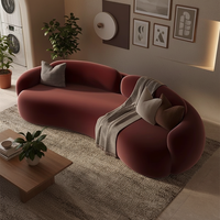 Canapé-lit carré moderne en velours crème à trois places, extensible, pour centre commercial, maison d'hôtes, bureau, magasin de vêtements, salon de beauté, lounge