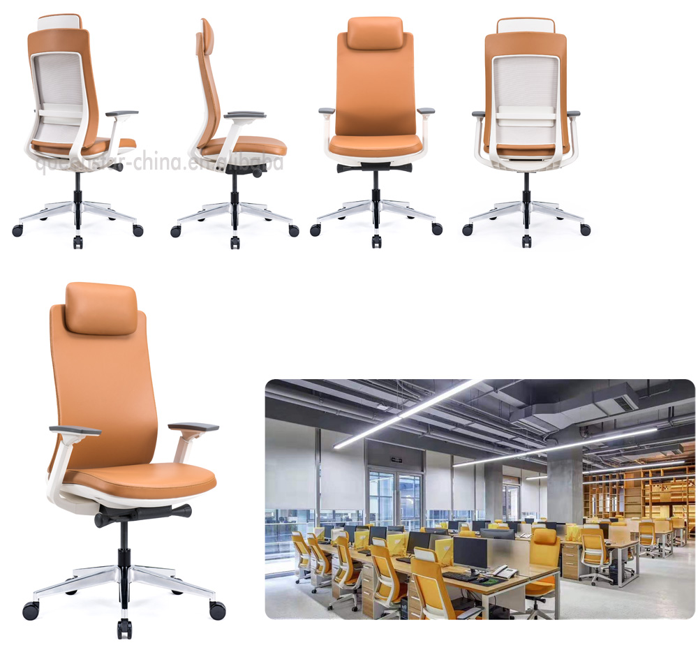 QS-OLC13 Commercial office furniture home office durable leather executive chair with headrest with lumbar support for manager