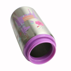Bouteille d'eau isotherme en acier inoxydable 18/8 de 500 ml pour enfants avec bouchon à clapet, gourde scolaire à paroi simple pour enfants, motif personnalisé - Product Image 5