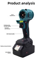 Ensemble d'outils électriques multifonctionnels, perceuse sans fil, plastique, pour la maison, le jardin, la menuiserie, kit combiné au lithium-ion, polyvalent, tout usage
