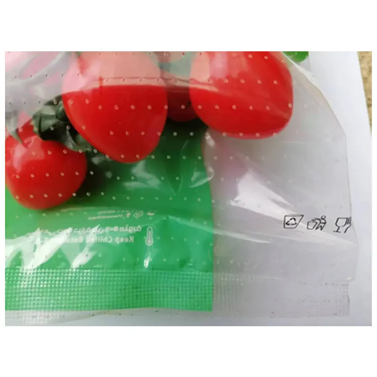 Customizable BOPP perforated Film bag anti-fog vegetable fruit salad packaging