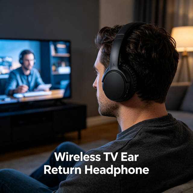 2026 New 500mAh 40mm Driver Quick Pairing 10M Wireless TV Ear Return Headphone Customized High Quality