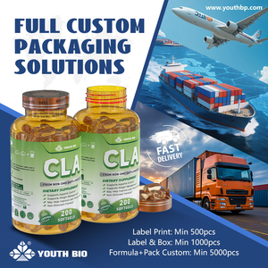 Aceite de Cártamo Premium CLA 1000mg 80% Pureza 200 Cápsulas Blandas Apoyo al Bienestar Corporal Halal OEM Venta al por Mayor a Granel Listo para Enviar - Product Image 4