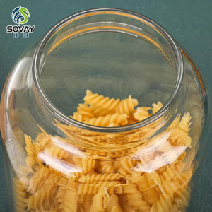 Homay 1200ml 1800ml 2800ml <strong>Large</strong> Glass <strong>Jar</strong> Food Storage <strong>Jar</strong> Spectacle Bottle <strong>with</strong> Acacia <strong>Lid</strong> and Custom <strong>Lid</strong> - Product Image 2