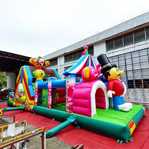 Castillo Inflable Comercial con Tobogán y Obstáculos, Tipo Circo o Carnaval, Capacidad de 1000 kg, Portátil - Product Image 1