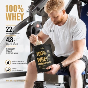 Poudre <span class=keywords><strong>de</strong></span> protéines <span class=keywords><strong>de</strong></span> lactosérum 100% saveur chocolat-<span class=keywords><strong>beurre</strong></span> <span class=keywords><strong>de</strong></span> <span class=keywords><strong>cacahuète</strong></span>, marque privée OEM, 300g, 22g <span class=keywords><strong>de</strong></span> protéines, 4,8g <span class=keywords><strong>de</strong></span> BCAA, digestion douce - Product Image 4