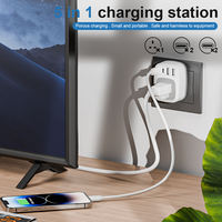 Adaptateur de prise électrique multi-national européen PUJIMAX, adaptateur de voyage universel compact international avec USB et type-C