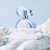 Flacon pulvérisateur de parfum rond en verre bleu de 100 ml, de qualité supérieure, personnalisé, luxueux et magnifique, fabriqué par Anding.