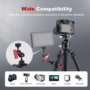 Mechrig nhôm bóng đầu với định vị duy nhất chân 1/<span class=keywords><strong>4</strong></span> "vít gắn kết cho máy ảnh, điện thoại thông minh, màn hình, chân phụ kiện - Product Image 5