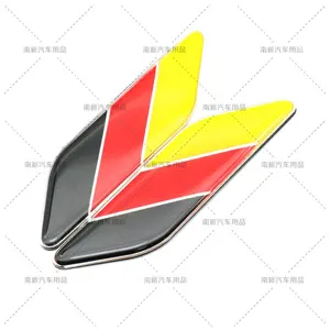 Pegatina de aluminio 3D para coche, insignia de tablero de hoja de bandera italiana americana, logo adecuado para mercedes-benz Audi, calcomanías decorativas para el cuerpo