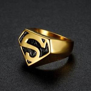 Superman Ring New Arrive Wholesale Stainless Steel Red Compass Casting Custom Colors Accepted High Polish No Stone / No Settig - Product Image 4