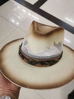 Sombreros de Vaquero Nuevos para Hombre y Mujer, Gorra de Vaquero Occidental, Sombrero de Cuero PU, Gorras de Jazz para Hombre