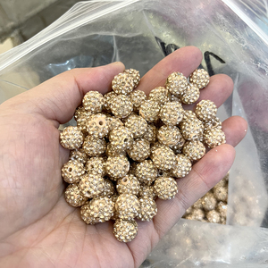 Nhà Sản Xuất 4-10Mm Vòng Rhinestone Polymer Đất Sét Hạt Thủy Tinh Rhinestone Hạt Vòng Cổ Disco Bóng Hạt Đối Với Trang Sức Làm - Product Image 6