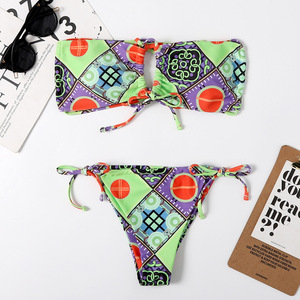 <strong>Strapless</strong> Women's Split Triangle Bikini <strong>Swimsuit</strong> New Sexy Women's <strong>Swimsuit</strong> Swimwear Manufacturing Company - Product Image 5