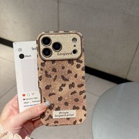 Nouvelle coque de téléphone portable tendance imprimé léopard pour iPhone 13 14 15 16 17 Pro Max 17Air, antichoc