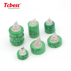 <span class=keywords><strong>1</strong></span>.2V 80mAh Ni-MH Li-po Au Lithium Rechargeable li-polymère Batterie Pour Jouets Électriques chronomètre Pile Bouton Avec Broches À Souder - Product Image 2