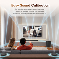 Barre de son TV JXL avec enceintes sans fil détachables, caisson de basses de 10 pouces, DTS:X Dolby Atmos, EARC WiFi BT, système home cinéma