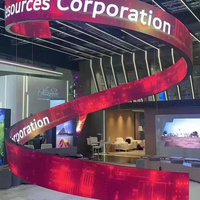 Module LED intérieur P2.0 P4.0 320x160mm vidéo-mur courbe flexible affichage LED panneau souple