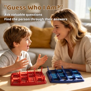 Jeu de société interactif « Devinez qui je suis » avec plateau portable, jeu éducatif pour enfants en plastique, jeu de puzzle pour deux joueurs - Product Image 2