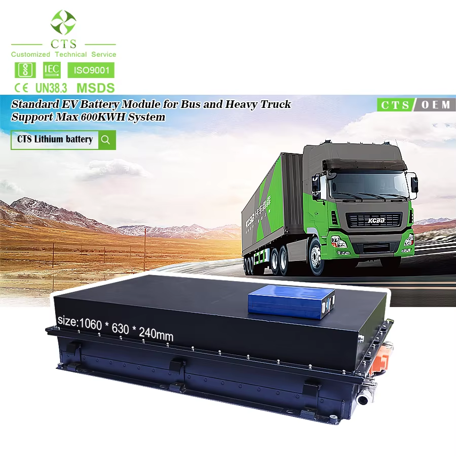 CTS 614V 400kwh IP67 Lithium Ion Car EV Battery for Electric Vehicle Light Trucks Battery System