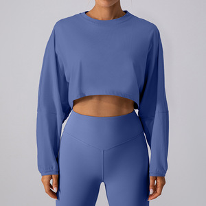 Women's Christmas Clothing <strong>White</strong> Train Workout Activewear Neck <strong>Sweatshirts</strong> Long Sleeves <strong>Crop</strong> Tops Breathable Sportswear Printed - Product Image 5