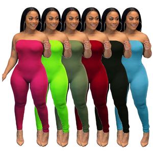 Nuovo Completo Estivo da Donna: Top Corto Senza Spalline a <span class=keywords><strong>Costine</strong></span> Tinta Unita e Pantaloni, Set 2 Pezzi - Product Image 5