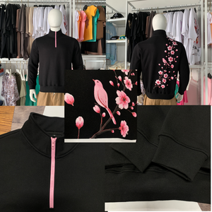 Wholesale Custom Hoodie Puff Print Half Zip Sweatshirts Golf Mens Fleece Shirt 1/4 Quarter Zip <strong>Pullover</strong> With Stand-up Collar - Product Image 2