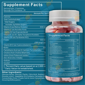 Gummies à la fraise pour cheveux, peau et ongles – Prix de gros – Compléments alimentaires – Gummies de beauté avancés très demandés - Product Image 2