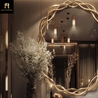 Table console de luxe avec miroir, meubles de maison luxueux, miroir décoratif haut de gamme