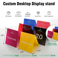 Support de Présentation de Table en Acrylique Transparent de Luxe OEM pour Cartes et Panneaux – Idéal pour Restaurants, Commerces, Hôtels et Boutiques